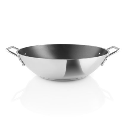 Casserole en acier inoxydable wok avec antiadhésif surface intérieure en céramique O 32 cm Eva Solo