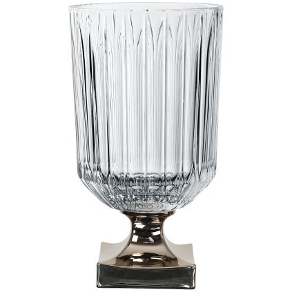 Vase MINERVA PLATINUM 32 cm, transparent, Nachtmann