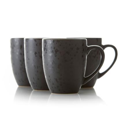 Mug à thé, set de 4 pc, noir, Bitz