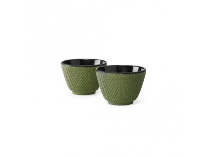 Tasse à thé XILIN, set de 2 pièces, vert, fonte, Bredemeijer