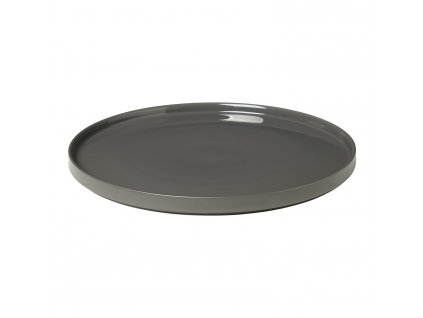 Plat de service PILAR 32 cm, gris foncé, céramique, Blomus