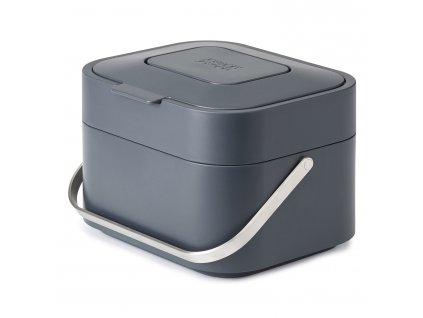 Poubelle de cuisine STACK 4 l, gris graphite, Joseph Joseph