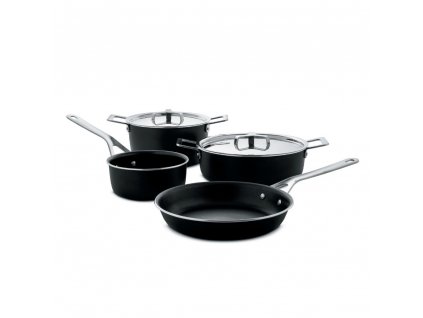 Batterie de cuisine POTS & PANS, 6 pièces, acier inoxydable, Alessi