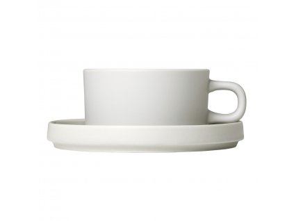 Tasse à thé avec soucoupe PILAR 200 ml, crème, Blomus