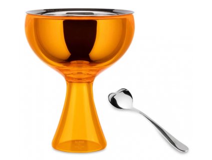 Coupes à glace BIG LOVE, avec cuillère, orange, Alessi