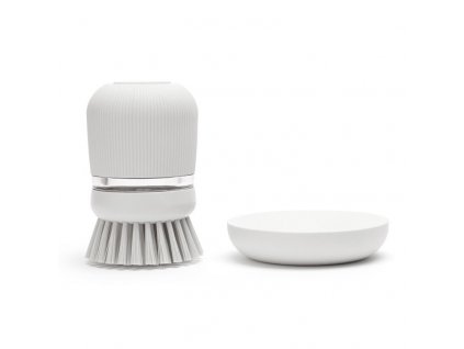 Brosse à vaisselle avec distributeur de savon à vaisselle, gris clair, Brabantia