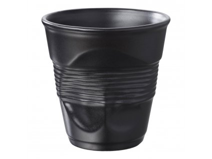 Tasse à expresso FROISSÉS 80 ml, noir satiné, porcelaine, REVOL