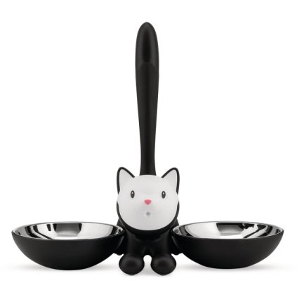Gamelle pour chat TIGRITO, noir, Alessi