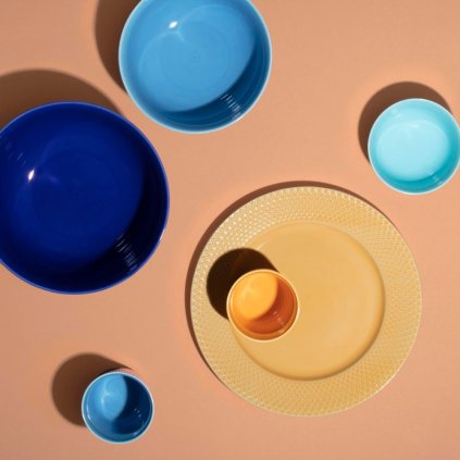 Assiette RHOMBE 27 cm, sable, Lyngby