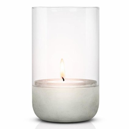 Lanterne CALMA M 22,5 cm, gris clair, Blomus