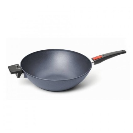 Wok DIAMOND LITE 34 cm, pour induction, poignée amovible, WOLL