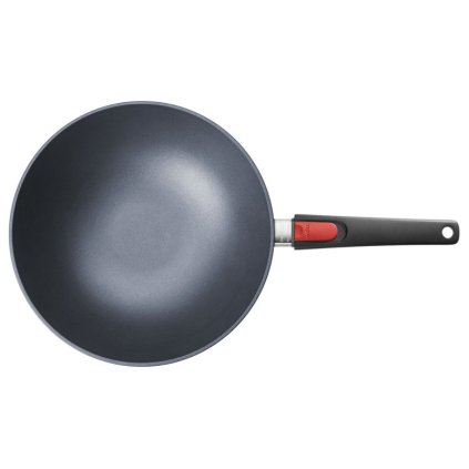 Wok DIAMOND LITE 30 cm, pour induction, poignée amovible, titane, WOLL