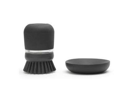 Brosse à vaisselle avec distributeur de liquide vaisselle, gris, Brabantia