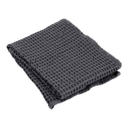 Serviette de bain CARO 50 x 100 cm, gris-noir, Blomus