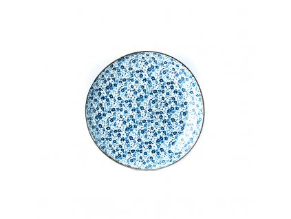 Assiette mise en bouche BLUE DAISY 23 cm, MIJ