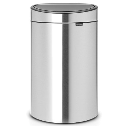 Poubelle à couvercle tactile TOUCH BIN NEW 10 + 23 l, résistant aux traces de doigts, acier mat, Brabantia