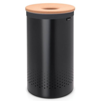 Bac à linge 60 l, avec couvercle en liège, noir, Brabantia