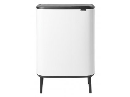 Poubelle à couvercle tactile BO HI 2 x 30 l, blanc, Brabantia