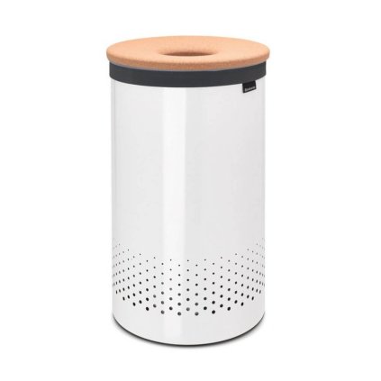 Bac à linge 60 l, avec couvercle en liège, blanc, Brabantia