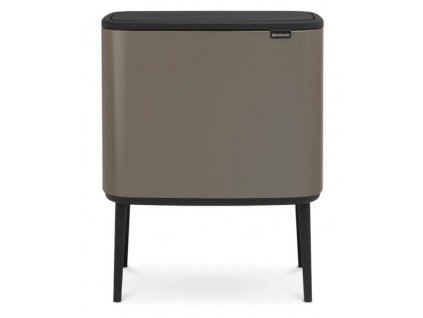 Poubelle à couvercle tactile BO 3 x 11 l, platine, Brabantia