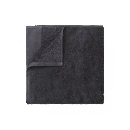 Serviette de bain RIVA 70 x 140 cm, gris foncé, Blomus