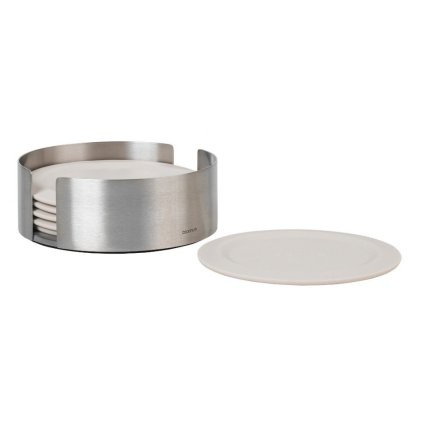 Dessous de verre LARETO, set de 6 pc, crème, Blomus