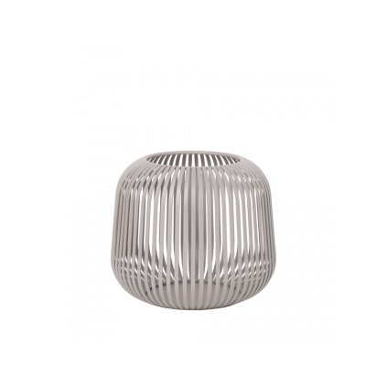 Lanterne LITO S 17 cm, gris chaud, acier, Blomus