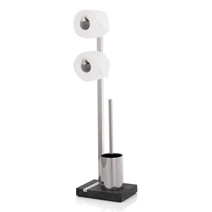 Dérouleur de papier toilette avec brosse WC NEXIO 73 cm, inox mat, Blomus