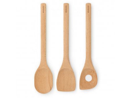 Ustensiles de cuisine, set de 3 pc, bois, Brabantia