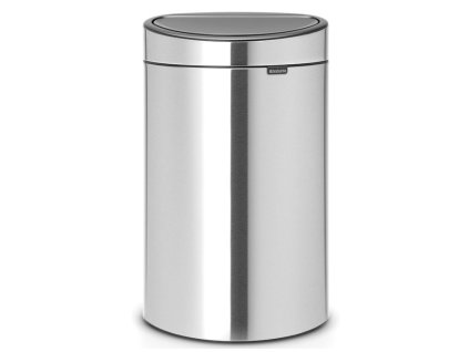 Poubelle à couvercle tactile TOUCH BIN NEW 40 l, résistant aux traces de doigts, acier mat, Brabantia