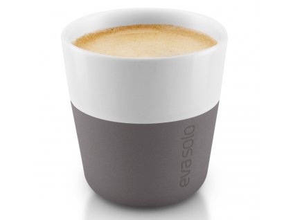 Tasse à espresso 80 ml, set de 2 pc, revêtement en silicone, gris, Eva Solo