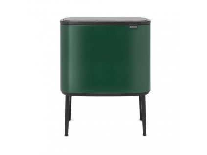 Poubelle à couvercle tactile BO TOUCH BAC 3 x 11 l, vert, Brabantia