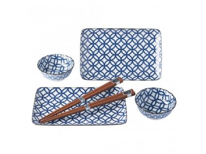 Set pour sushi, 6 pièces, symbole géométrique, MIJ