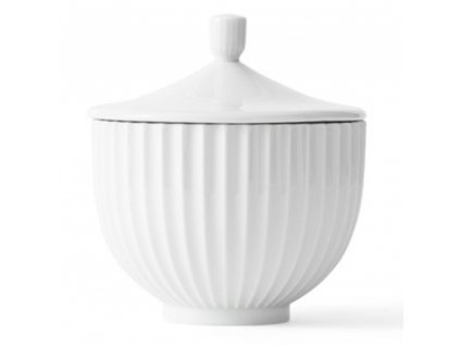 Bonbonnière 14 cm, blanc, porcelaine, Lyngby