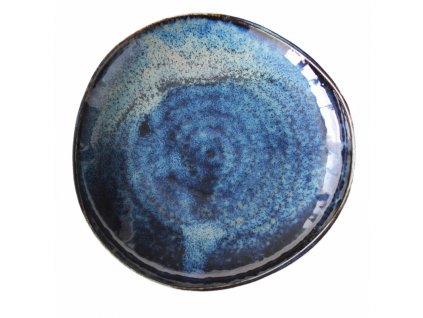 Assiette à tapas INDIGO BLUE 16,5 cm, forme irrégulière, MIJ