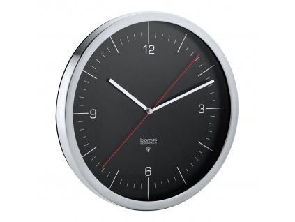 Horloge murale avec controle par radio RONO ⌀ 24 cm, noir, Blomus