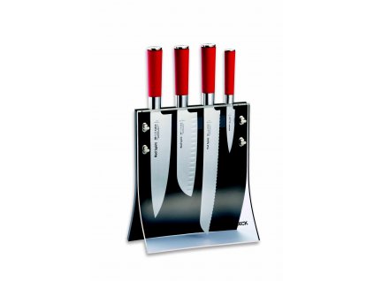 Set de couteaux, 4 pièces, avec support à couteau magnétique RED SPIRIT, F.Dick