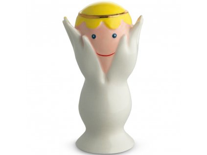 Figurine de Noël ANGELO MIRACOLO 9 cm, blanc, porcelaine, Alessi