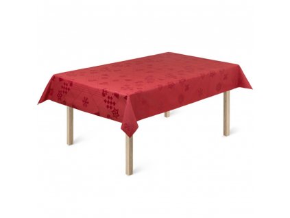 Nappe de Noël NATALE 150 x 320 cm, tissé jacquard, rouge, Rosendahl