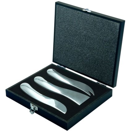 Couteau à fromage set WAVE, 3 pièces, acier inoxydable, Philippi