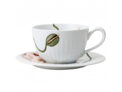 Tasse à thé avec soucoupe HAMMERSHOI POPPY, 380 ml, blanc, Kähler