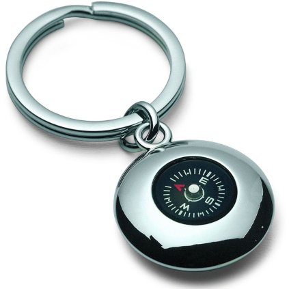 Porte-clés avec boussole POLE 7,5 cm, argent, Philippi