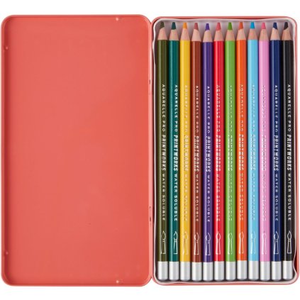 Set de crayons de couleur PRINTWORKS AQUARELLE, 12 pièces, Printworks
