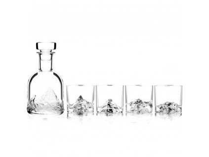 Verres à whisky THE PEAKS et une carafe à whisky en set, 5 pcs, Liiton