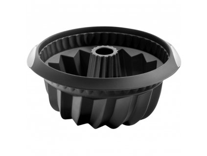 Moule à gâteau bundt 22 cm, noir, silicone, Lékué