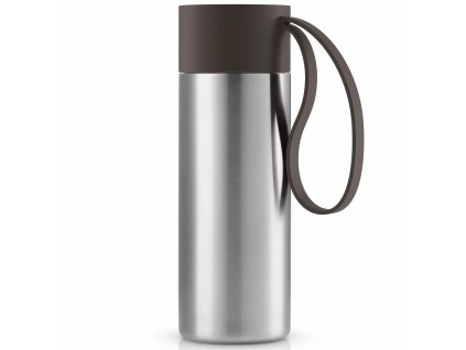 Mug de voyage TO GO 350 ml, bracelet chocolat, acier inoxydable, Eva Solo