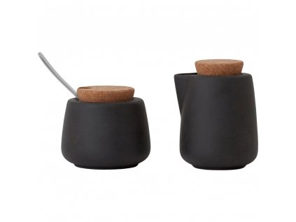 Ensemble pot à lait et sucrier NICOLA, 2 pcs, gris, Viva Scandinavia