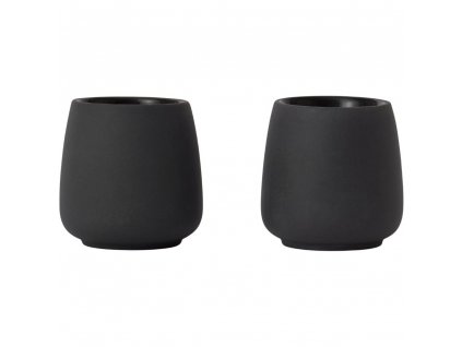 Mug à thé NICOLA, set de 2 pc, 80 ml, noir, Viva Scandinavia