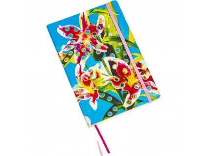 Cahier de notes TOILETPAPER FLOWERS 21 x 14 cm, bleu, Seletti