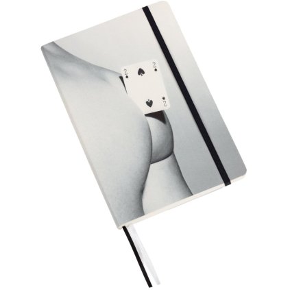 Cahier de notes TOILETPAPER TWO OF SPADES 21 x 14 cm, gris, Seletti